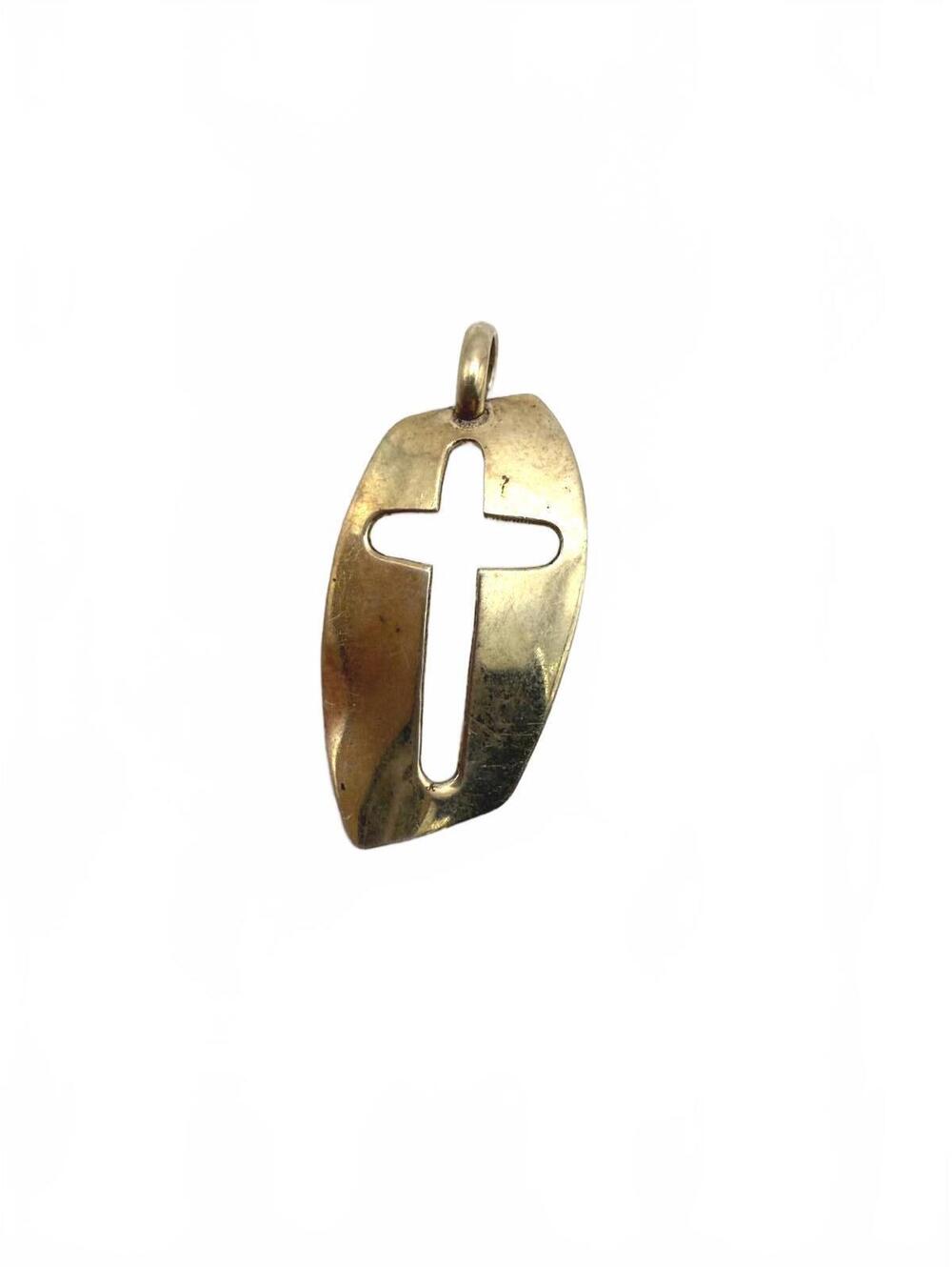 Vintage Silver Christian Cross Pendant